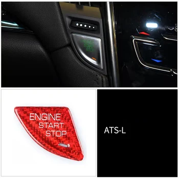 Углеродное волокно Кнопка запуска и остановки Выключатель зажигания двигателя Защитная наклейка для Cadillac ATS-L CTS ATS SRX BLS STS CT4 CT5 CT6