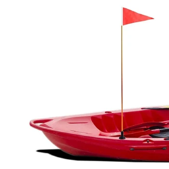 Универсальный комплект Каяк Флаг безопасности Легкий Poratble с баннером и креплением Основание Алюминиевый сплав / нейлон Лодка каноэ