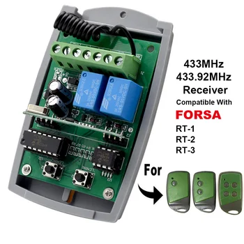 Универсальный приемник гаражных ворот 433 МГц для FORSA RT1 RT2 RT4 433,92 МГц Дистанционное управление воротами Ключ открывания команды