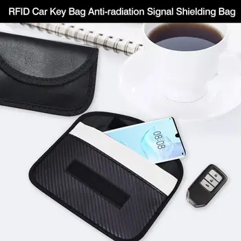 Фарадей Чехол для автомобильных ключей FOB Сумка для блокировки сигналов RFID Экранирующий ключ Сумки для кредитных карт Органайзер для защиты конфиденциальности