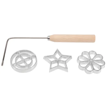 Форма с ручкой Печенье с цветком розы Инструмент Литой набор форм для кухонной выпечки