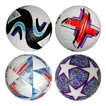  Футбольный мяч размера 5 Бесшовная прошивка Футбольный кожаный официальный мяч для матча