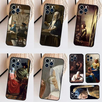 Чехол для телефона Johannes Vermeer для iPhone 15 Pro Max 11 12 13 Mini 14 Plus X XR XS Max SE 2020 2022 7 8 Чехол
