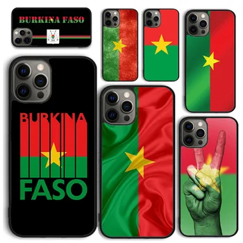 Чехол для телефона с флагом Буркина-Фасо для iPhone 15 14 12 13 mini 6 7 8 PLUS X XS XR 11 PRO MAX SE 2020 Задняя крышка Fundas Shell