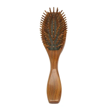 Щетка для волос из сандалового дерева Деревянная натуральная массажная расческа для волос ручной работы с подарочной коробкой