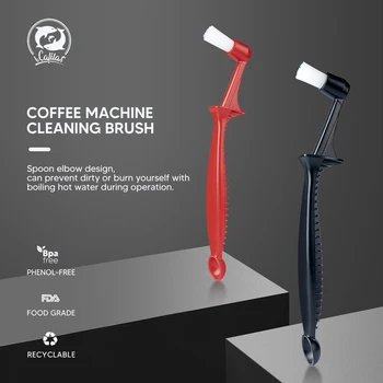  Щетка для чистки кофемашины Щетка для кофе Щетка для кофе Щетка для очистки от грязи Пластиковая ручка Инструменты для чистки