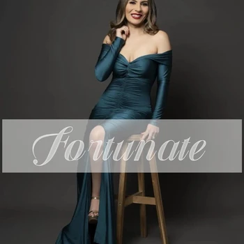 Элегантное темно-синее платье Quinceanera А-силуэта с боковым разрезом без бретелек Shouler Коктейльная вечеринка Вечернее платье для женщины 2024