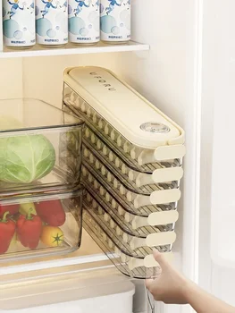  Ящик для хранения пельменей Холодильник Wonton Быстрозамороженная кухня Чистка Артефакт Пищевая Запечатанная Замороженная Свежая Коробка